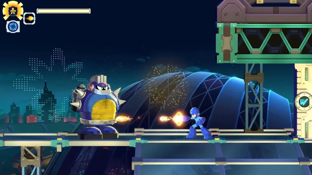 Mega Man Dual Override en plein niveau, aperçu officiel du gameplay